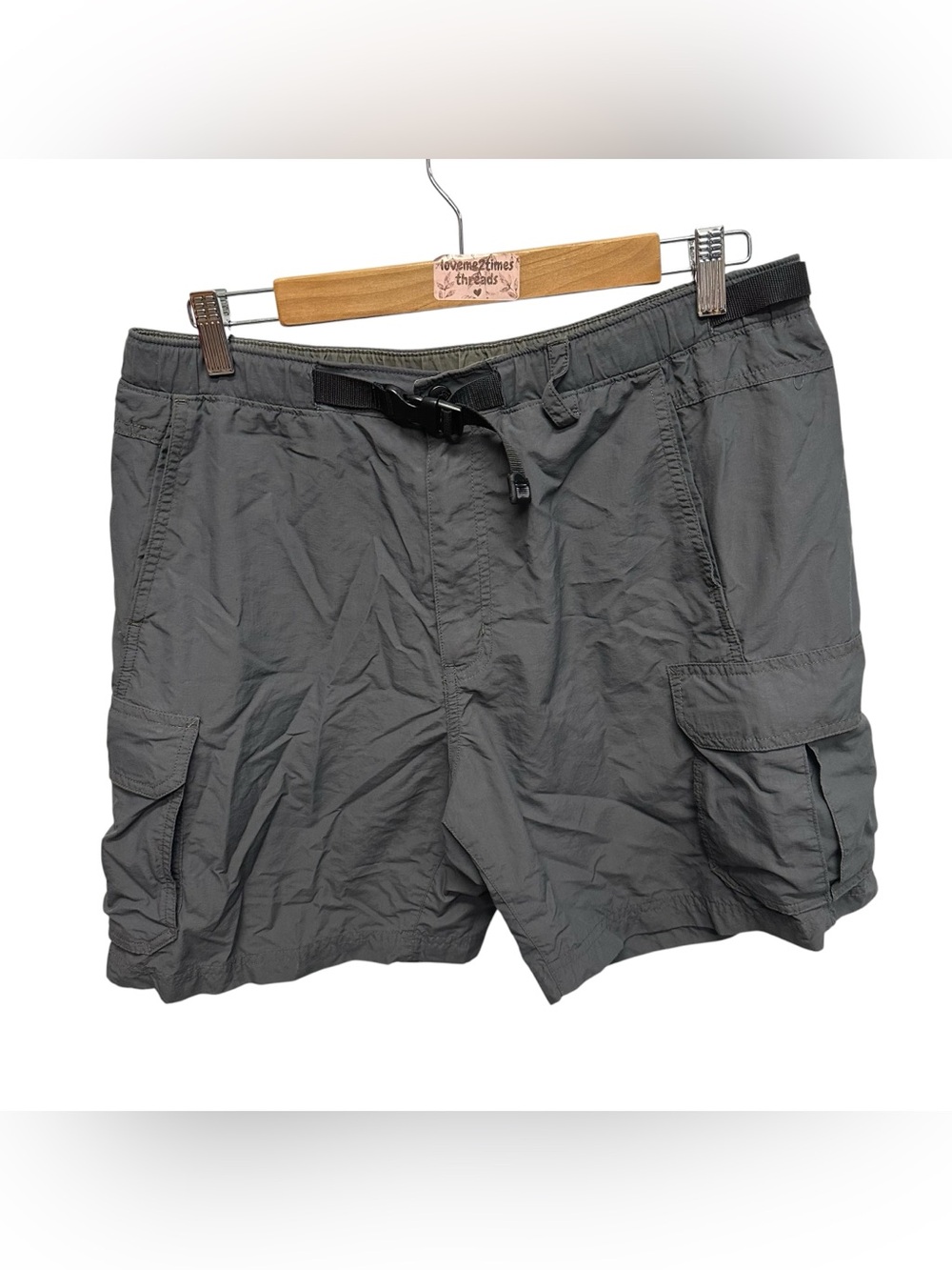 Rei men’s outdoor hiking shorts UPF 50+ gray size medium belted
